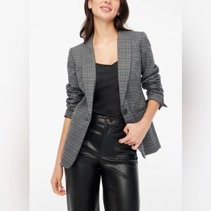 J.Crew One-button blazer in grey black plaid